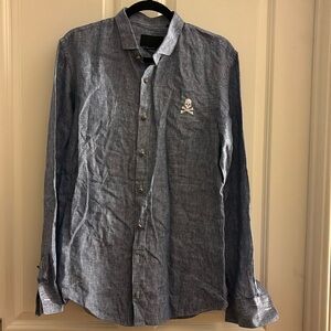 Philipp Plein lightweight dress shirt with skull detail